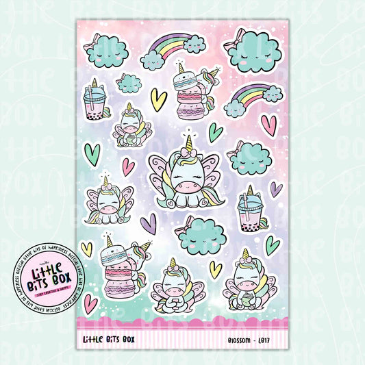 Retro Blossom Deco Sticker Sheet